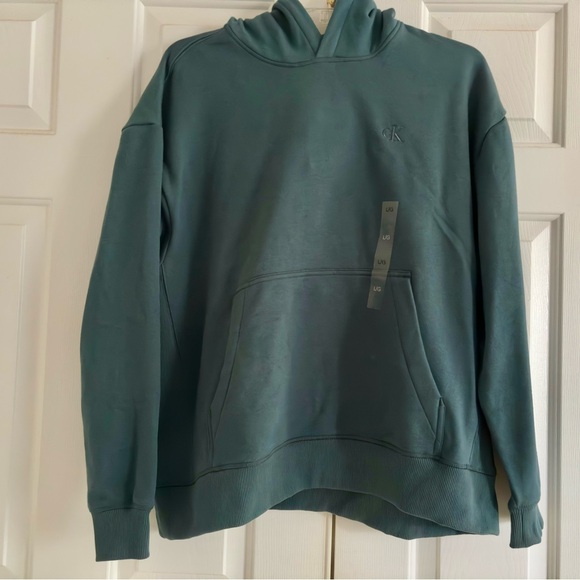 NWT Calvin Klein Men's Teal Hoodie Size L - Picture 1 of 9
